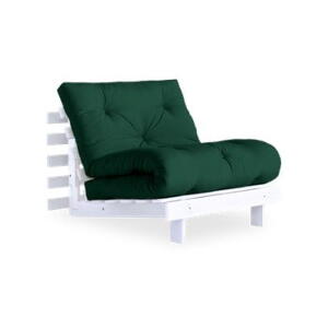 Fotoliu extensibil Karup Design Roots White/Forest Green