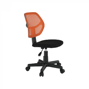 Scaun de birou MESH, rotativ, ajustabil, portocaliu + negru, 39x49x78 90 cm