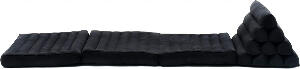 Saltea pliabila Leewadee, textil/spuma, negru, 40 x 53 x 170 cm