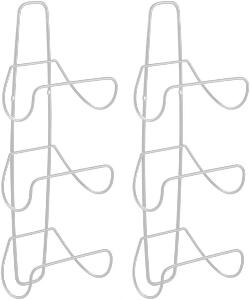 Set de 2 suporturi pentru prosoape mDesign, metal, gri deschis, 14 x 16,5 x 25,4 cm