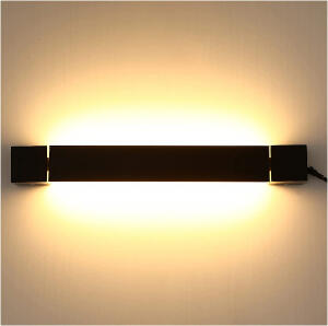 Aplica de perete Esop, LED, aluminiu, negru, 40 x 5 x 5 cm