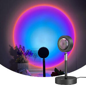 Proiector TwoPinMall, LED, metal/plastic, negru, 10 x 10 x 24 cm
