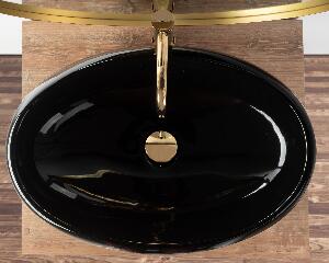 Lavoar Melania Negru ceramica sanitara - 60 cm