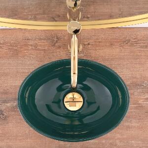 Lavoar Sofia Mini Verde ceramica sanitara – 34 cm