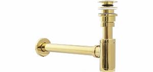 Sifon cu ventil pentru lavoar Click-Clack universal gold