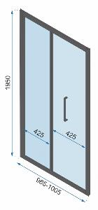 Ușă pentru dus Rapid Slide sticla securizata - 120x195 cm