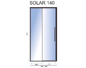 Ușă pentru dus Solar sticla securizata - 100x195 cm
