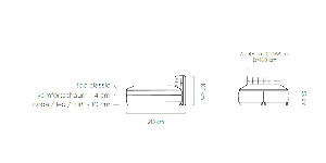 Pat tapitat tip boxspring Eden – 160/200, L213 x l168 x h107 cm