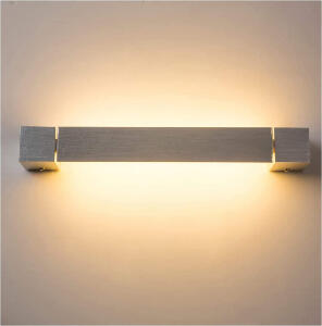 Aplica de perete Esop, LED, aluminiu, argintiu, 40 x 5 x 5 cm