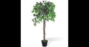 Ficus artificial cu aspect natural si ghiveci, 110 cm