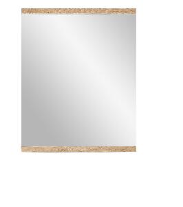 Oglinda din furnir si lemn Crispin Natur, l71xH88 cm