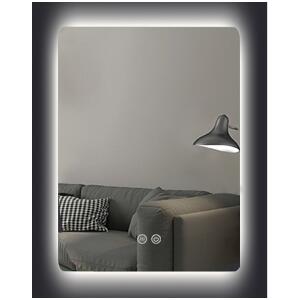 Oglinda dreptunghiulara baie Fluminia Morris Ambient cu iluminare LED