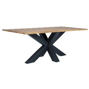Masa din lemn de stejar salbatic, cu picioare metalice Chigo Irregular