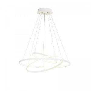 Lustra tip pendul Ezana, LED, metal/plastic, alb, 80 x 150 cm