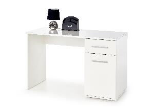 Masa de birou din pal, cu 1 sertar si 1 usa Liamis B-1 Alb, L120xl55xH75 cm