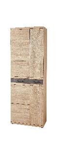 Dulap hol din furnir si lemn cu 2 usi, Crispin Natur, l71xA39xH202 cm
