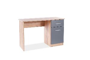 Masa de birou din pal, cu 1 sertar si 1 usa Benny-002 Stejar Wotan / Antracit, L120xl51xH78 cm