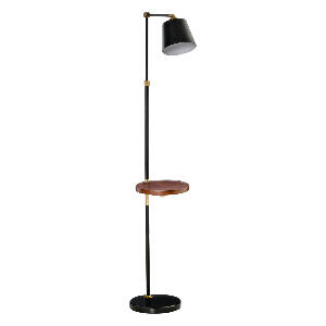 HomCom lampa de podea vintage 50x30x165 cm, negru | AOSOM RO