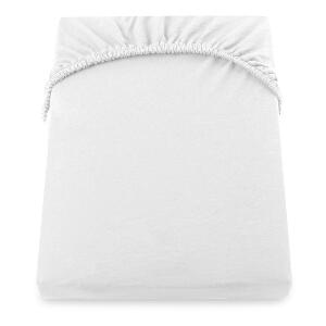 Cearșaf de pat cu elastic DecoKing Nephrite, 120–140 cm, alb