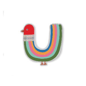 Pernă decorativă Little Nice Things Rainbow Bird