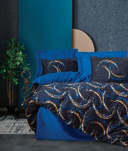Lenjerie de pat din bumbac Satinat Vidal Multicolor, 200 x 220 cm