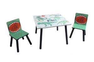 Set birou cu 2 scaune Dino, U-grow, MDF, multicolor