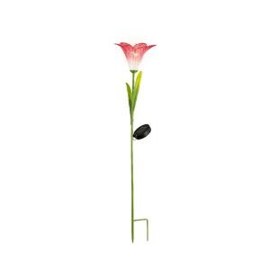 Lampa de gradina Lily, Lumineo, 17x17x82.5 cm, metal, roz/alb