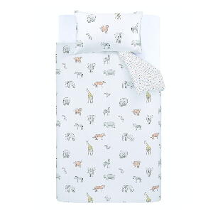 Lenjerie de pat din bumbac pentru copii 200x135 cm Zoo Animals - Bianca