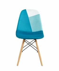Set 2 scaune Scandinav, Heinner, 52x47x82 cm, lemn, albastru