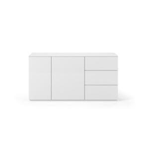 Comodă cu suprafață mată, cu 2 uși și 3 sertare TemaHome Join, lățime 160 cm, alb