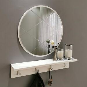 Set oglinda si cuier V101, Neostill, 60 cm/80 x 15 cm, alb