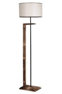 Lampadar, Luin, 8277-4, E27, 60 W, metal/lemn/textil