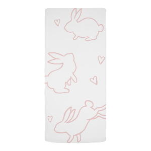Cearceaf elastic de pătuț pentru copii din bumbac satinat 120x60 cm Sweet Bunnies - Butter Kings