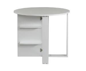 Masa pentru dining Middle, Comforty, 90x77 cm, blat pliabil, alb