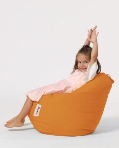 Fotoliu puf pentru copii, Bean Bag, Ferndale, 60x60 cm, poliester impermeabil, portocaliu