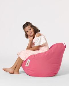Fotoliu puf pentru copii, Bean Bag, Ferndale, 60x60 cm, poliester impermeabil, roz