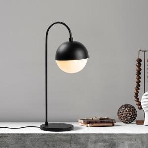 Lampa de masa, Horn - 12204, Fulgor, 18 x 25 x 53 cm, 1 x E14, 40W, negru