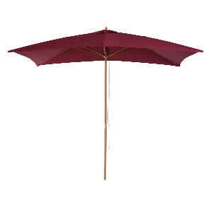 Outsunny Umbrela din lemn, bordo 2x3m | AOSOM RO