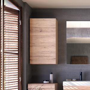 Dulap baie suspendat cu o usa, culoare lemn natural, 40 cm, KolpaSan Naomi