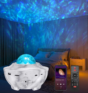 Proiector Amouhom, LED, cu difuzor, plastic, alb/gri, 13 x 12 x 13 cm