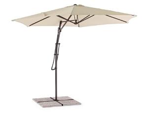 Umbrela pentru gradina / terasa, Sorrento, Bizzotto, Ø 300 cm, stalp Ø 48 mm, otel/poliester, natural