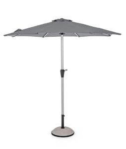 Umbrela pentru gradina / terasa, Vienna, Bizzotto, Ø 250 cm, stalp Ø 48 mm, aluminiu/poliester, gri inchis
