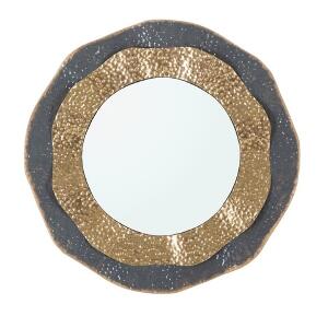 Oglinda decorativa Shai Dark, Mauro Ferretti, 65.5 cm, fier, auriu