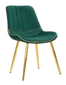 Set 2 scaune Paris, Mauro Ferretti, lemn de pin/poliester, verde/auriu