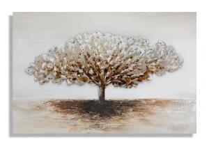 Tablou decorativ Tree Alluminium -A, Mauro Ferretti, 120x80 cm, canvas pictat manual, multicolor