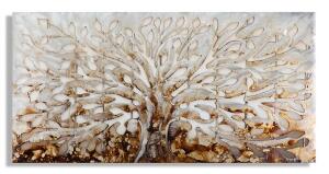 Tablou decorativ Tree Alluminium -C, Mauro Ferretti, 120x60 cm, canvas pictat manual, multicolor