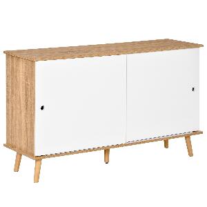 HomCom mobilier bucatarie modern, 130x40x74.5cm, alb | AOSOM RO