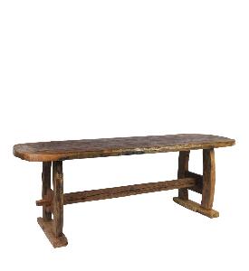 Masa din lemn de tec reciclat, Bonner Natural, L220xl90xH78 cm