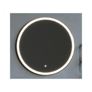 Oglinda rotunda cu rama neagra, iluminare LED si dezaburire, Fluminia, Ando