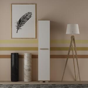 Dulap multifunctional, Olivia, Asimo XL, 29.6 x 156.6 x 35 cm, pal melaminat, stejar/alb